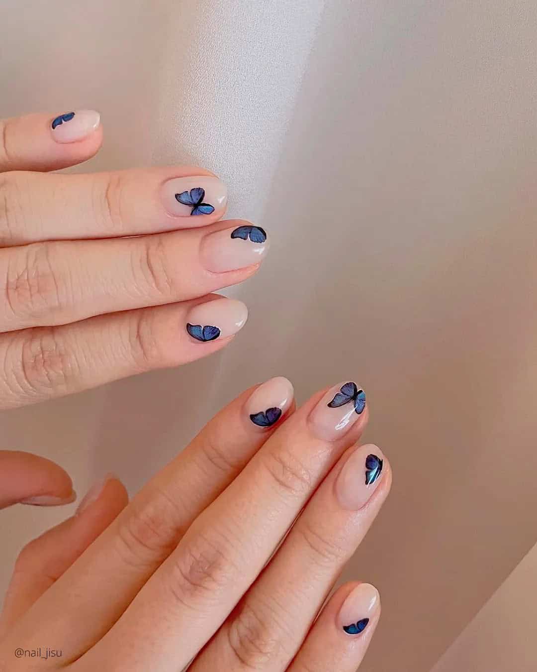 Cute Short Wedding Nails