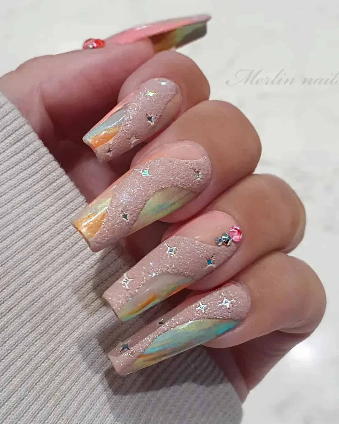 Acrylic Ombre Wedding Nails