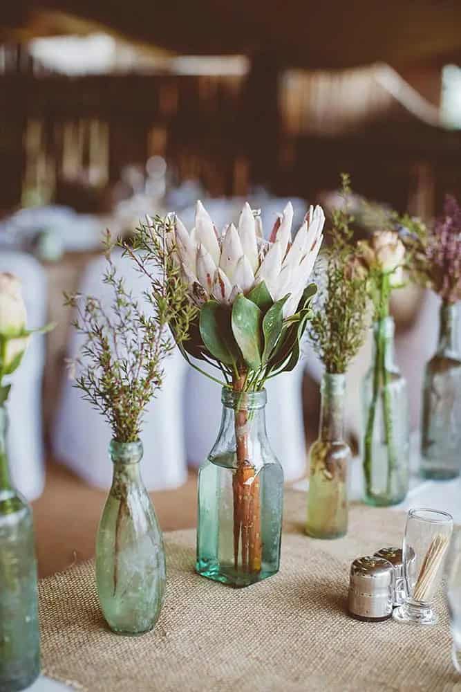 Bottles Wedding Centerpieces