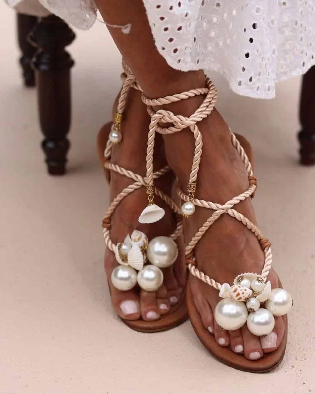 Flat Sandals For Beach Wedding