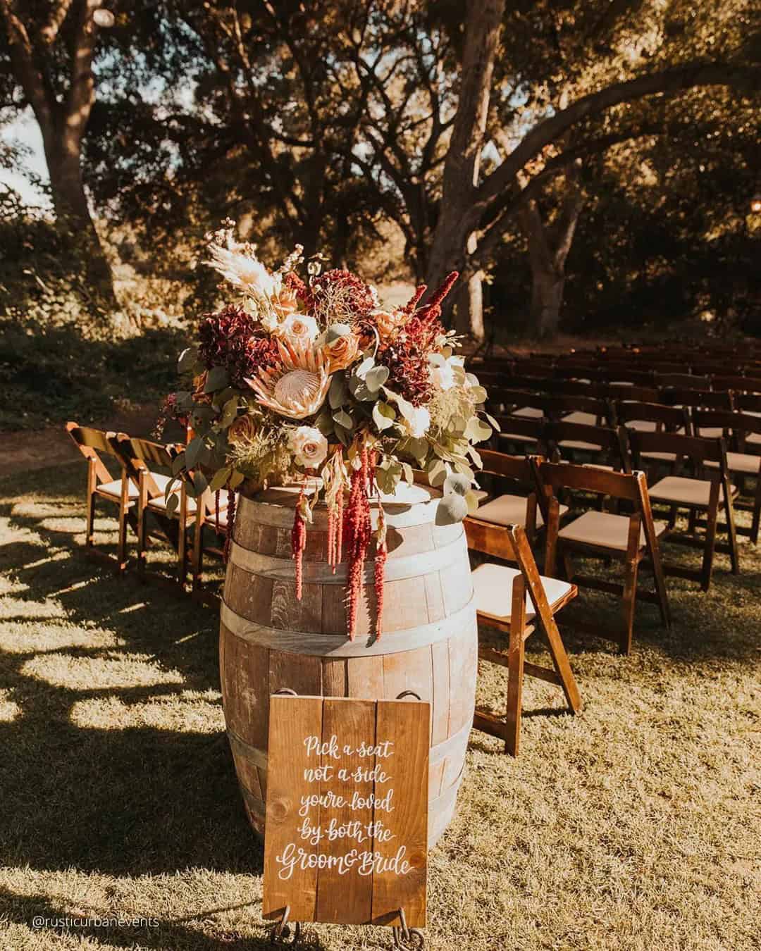 Aisle Fall Wedding Decorations