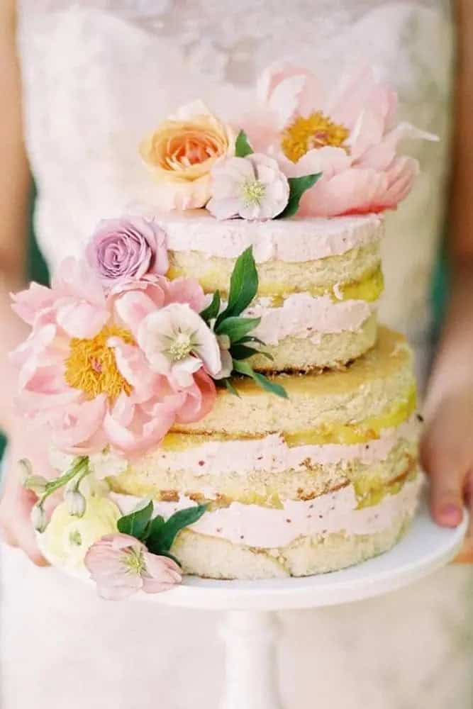 Lovely Naked Wedding Cake