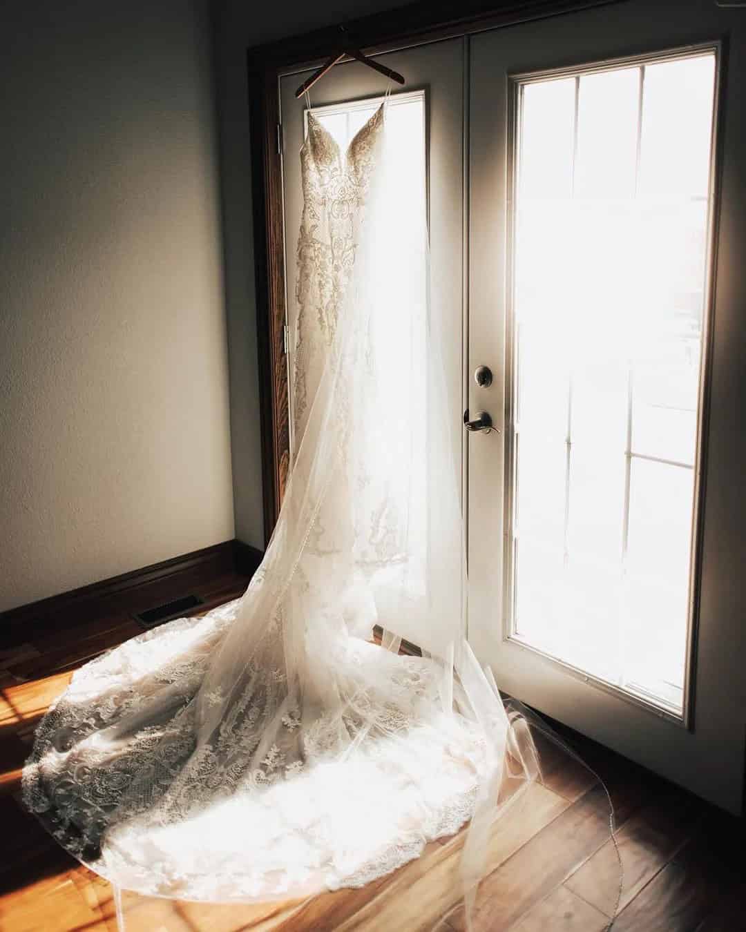 Hanging Wedding Dress