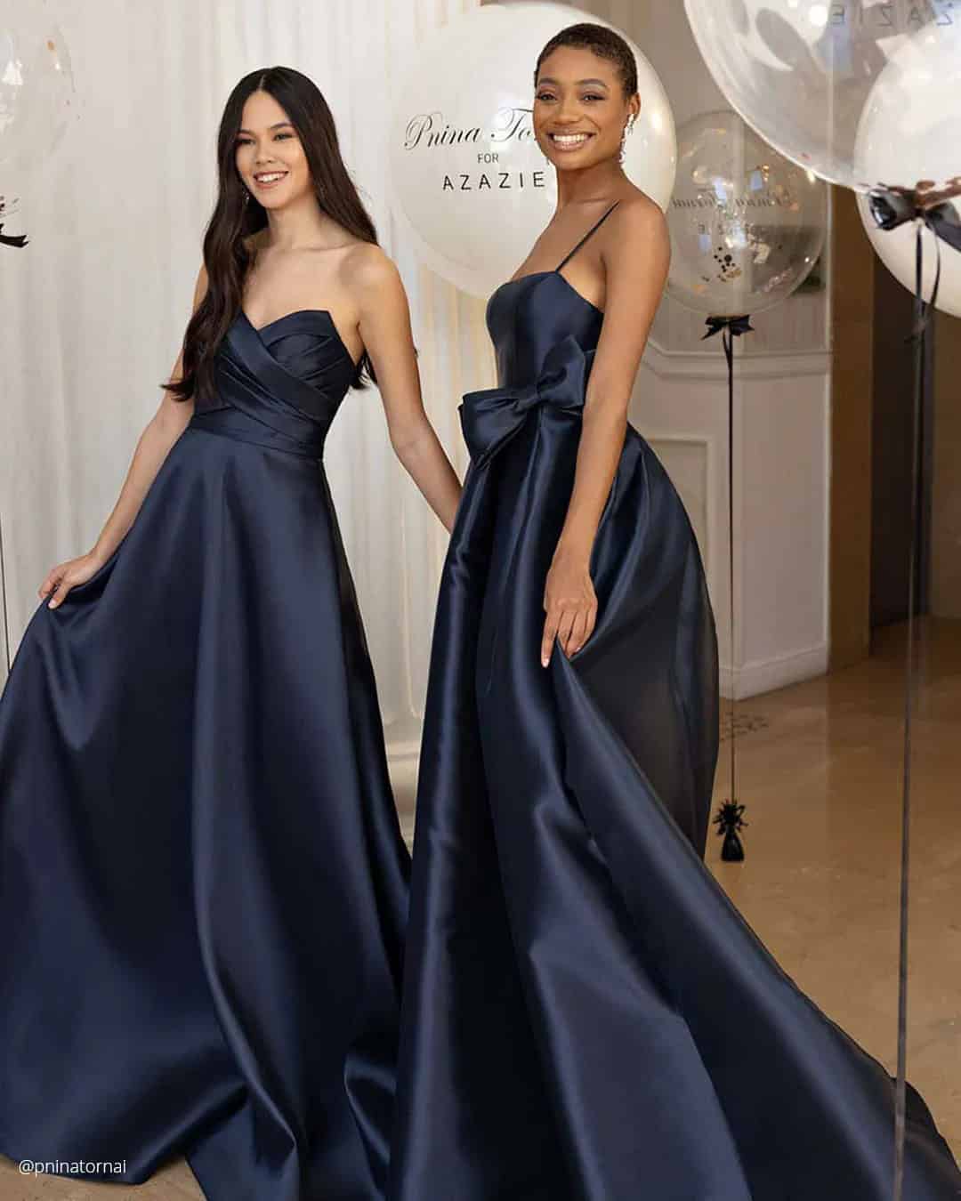 Navy Blue Gowns For Bridesmaids