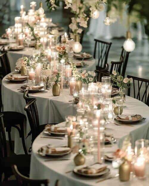 Candle light and black accents