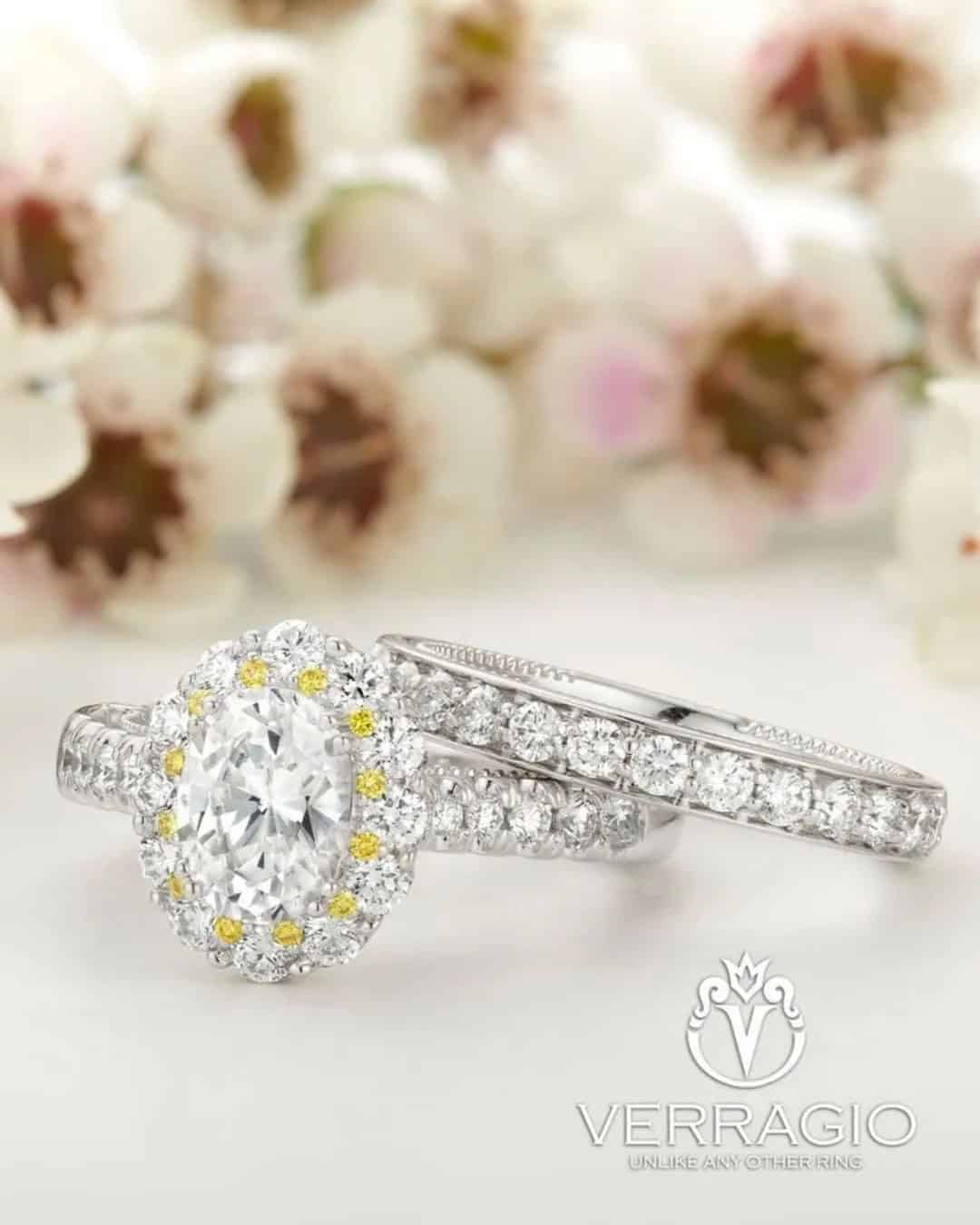 Modern Diamond Wedding Ring Sets