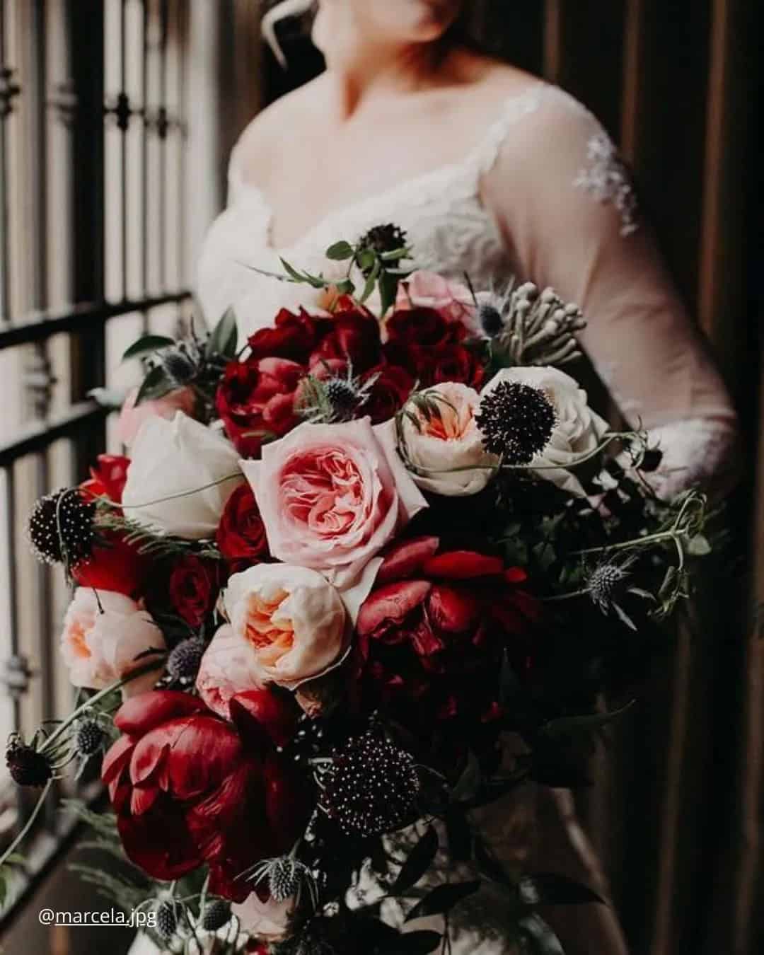 Red And White Wedding Bouquets