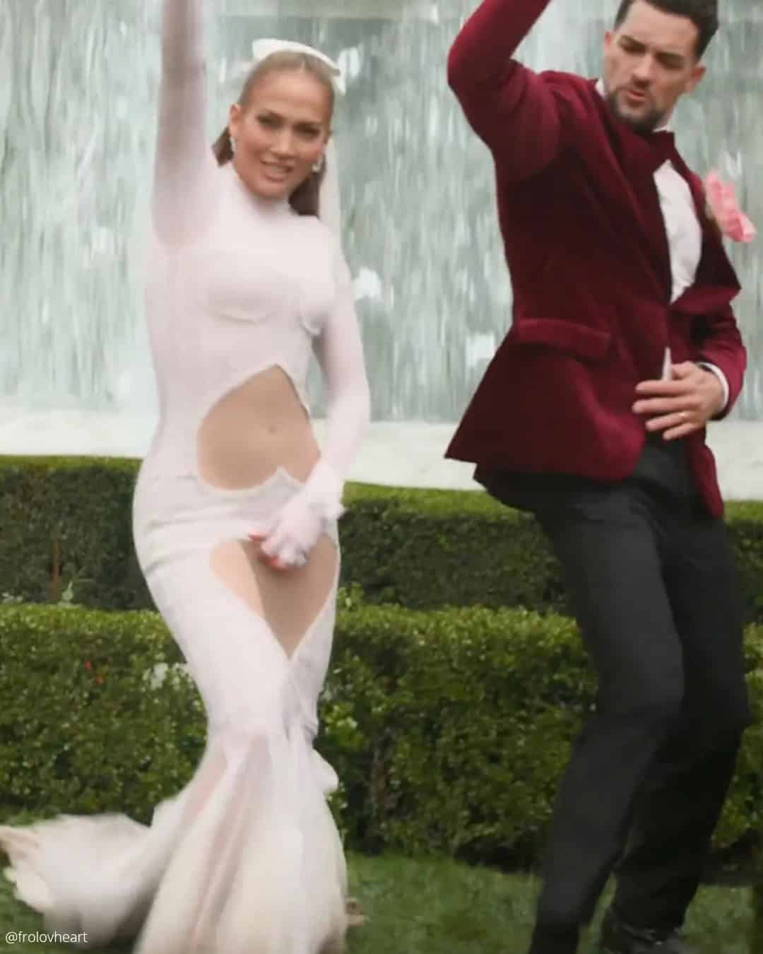 Ukrainian Elegance: JLO Shines in Frolov Dress