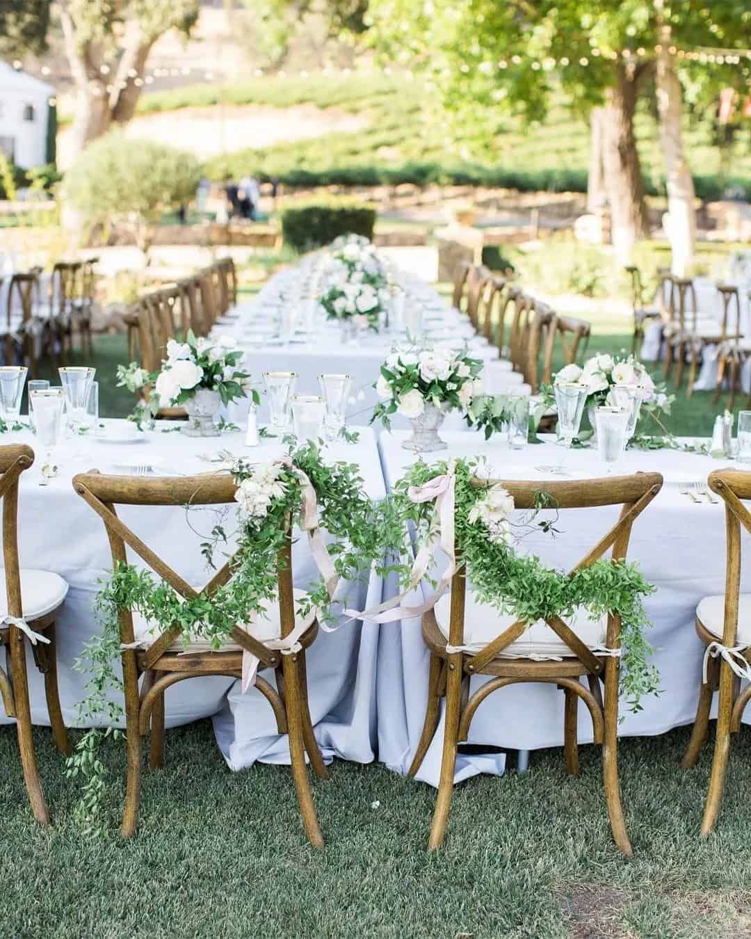 Amazing Greenery Decor For Chairs