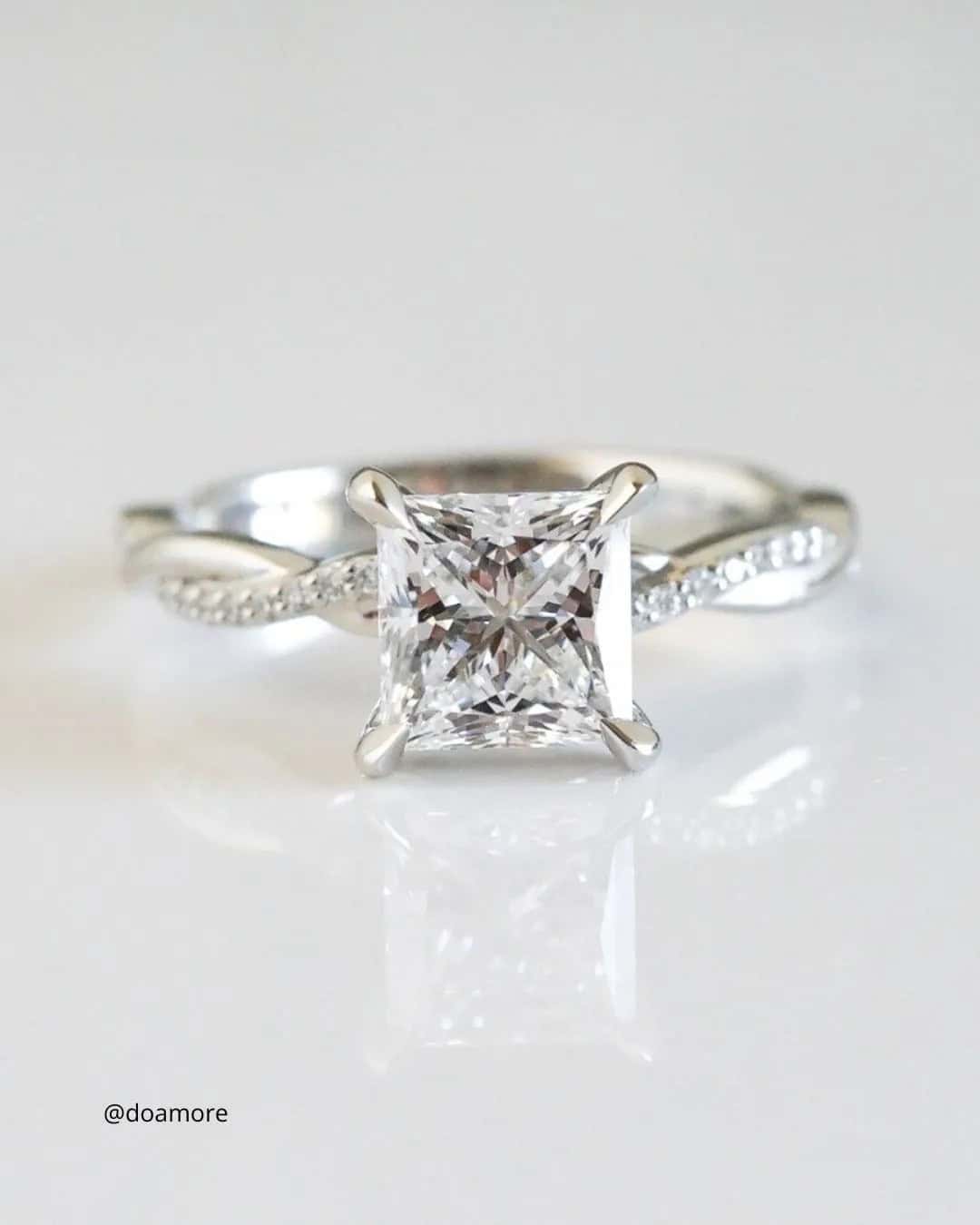 Princess Cut Solitaire Engagement Rings