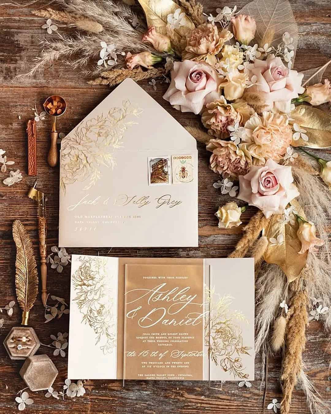 Elegant Vintage Wedding Invitations