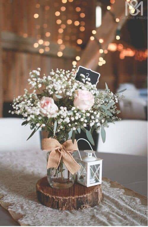 Burlap and lace table runners