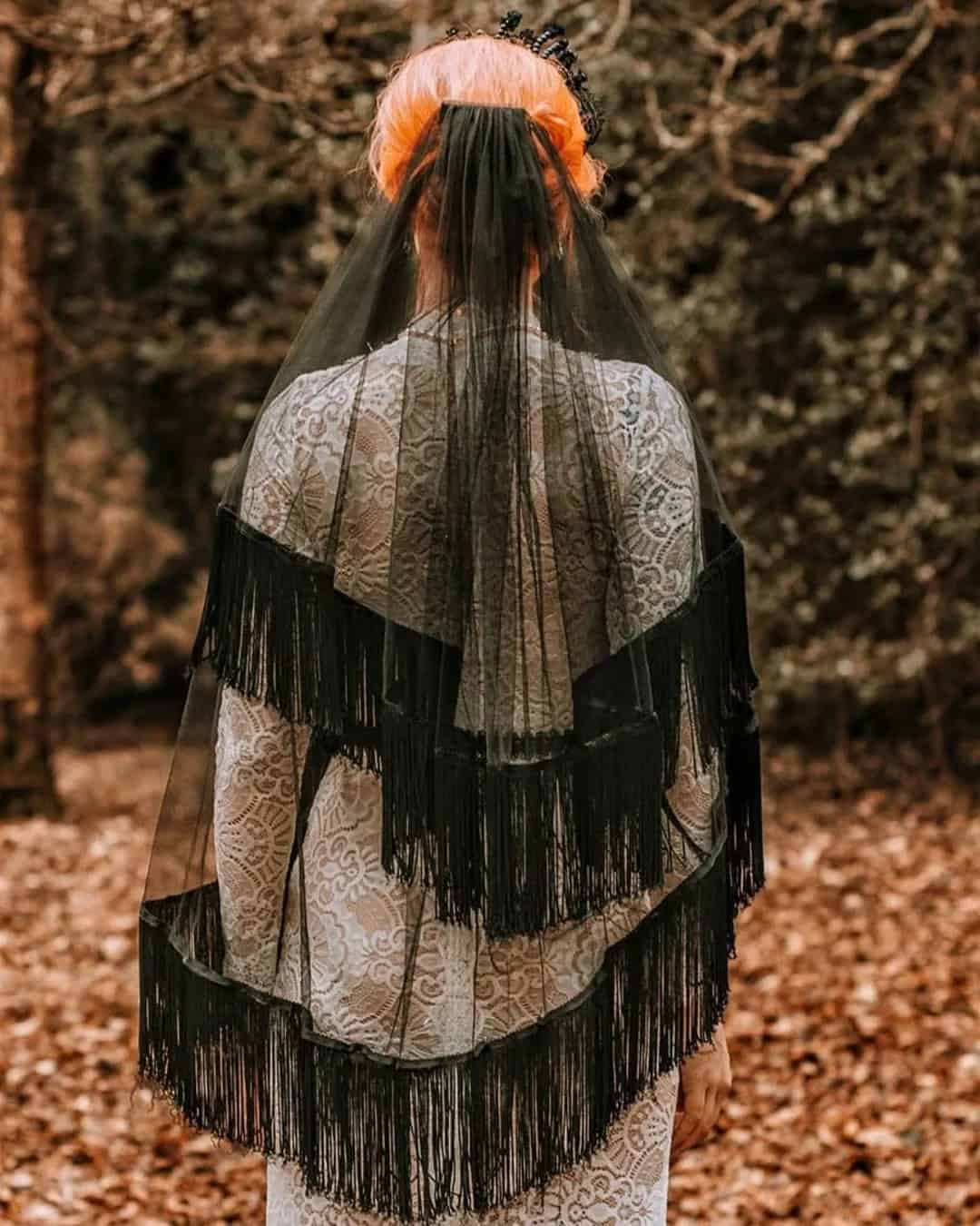 Black Bridal Veils And Hats