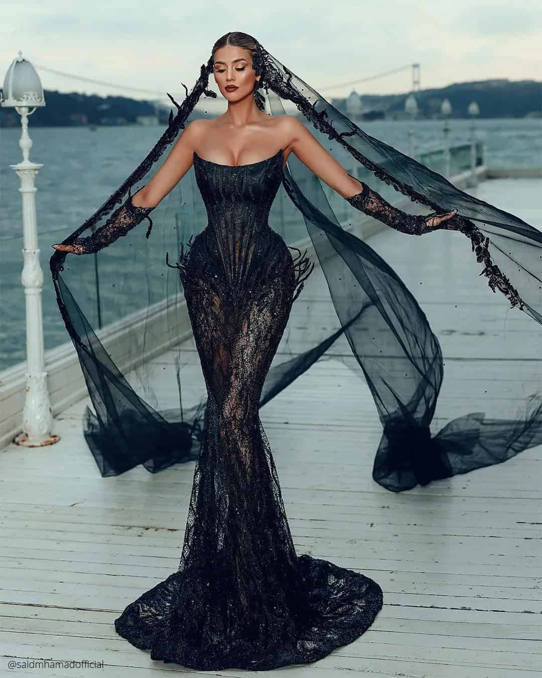 Gothic Black Wedding Dresses