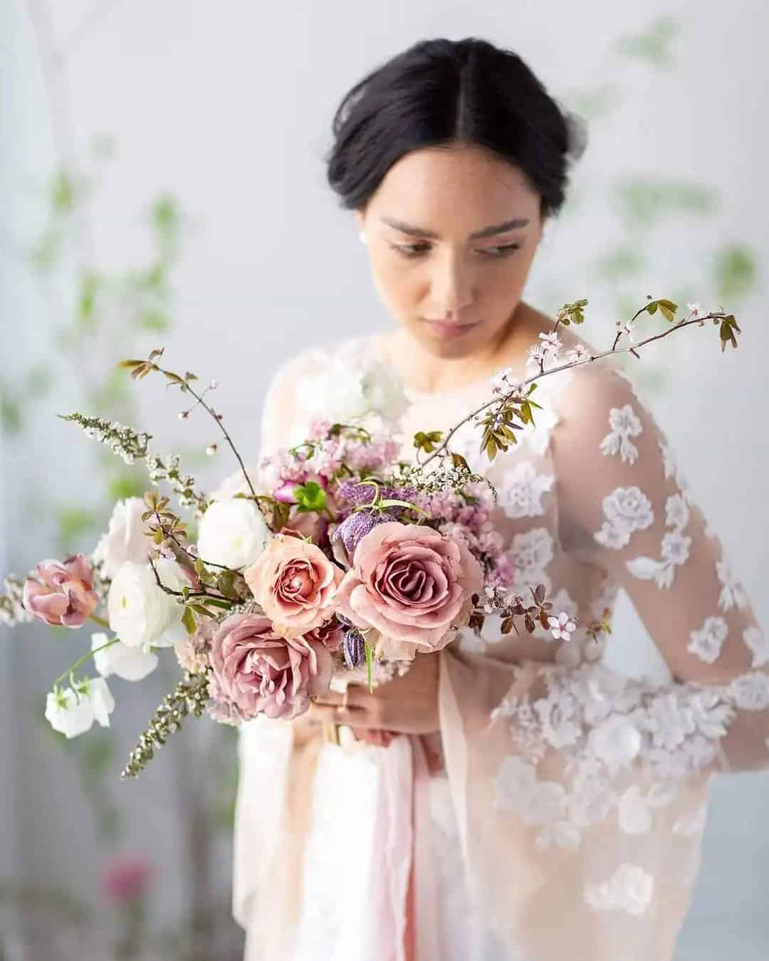 Dusty Rose Wedding Bouquets