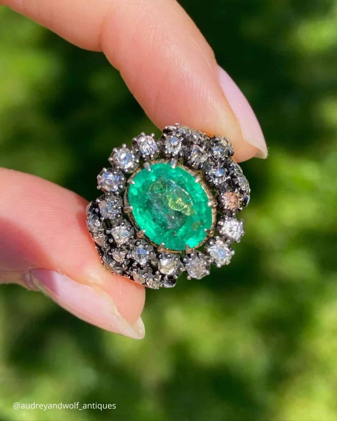 Vintage Emerald Engagement Rings