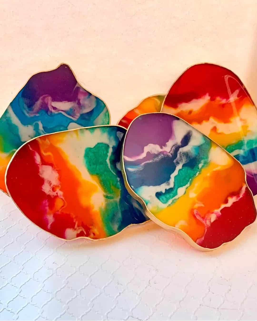 Rainbow coasters