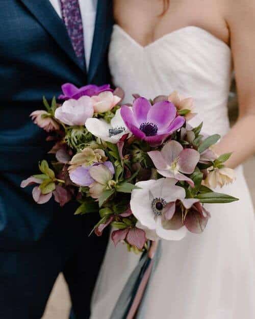 9 Deep Purple Bridal Bouquet