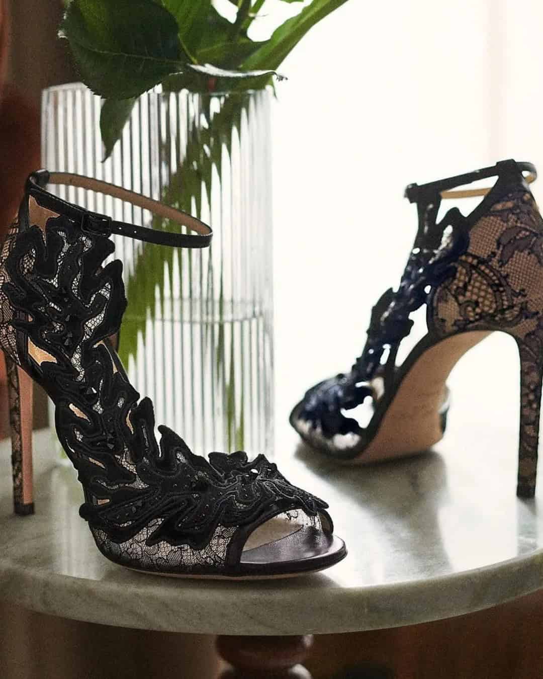 Black Lace Wedding Shoes