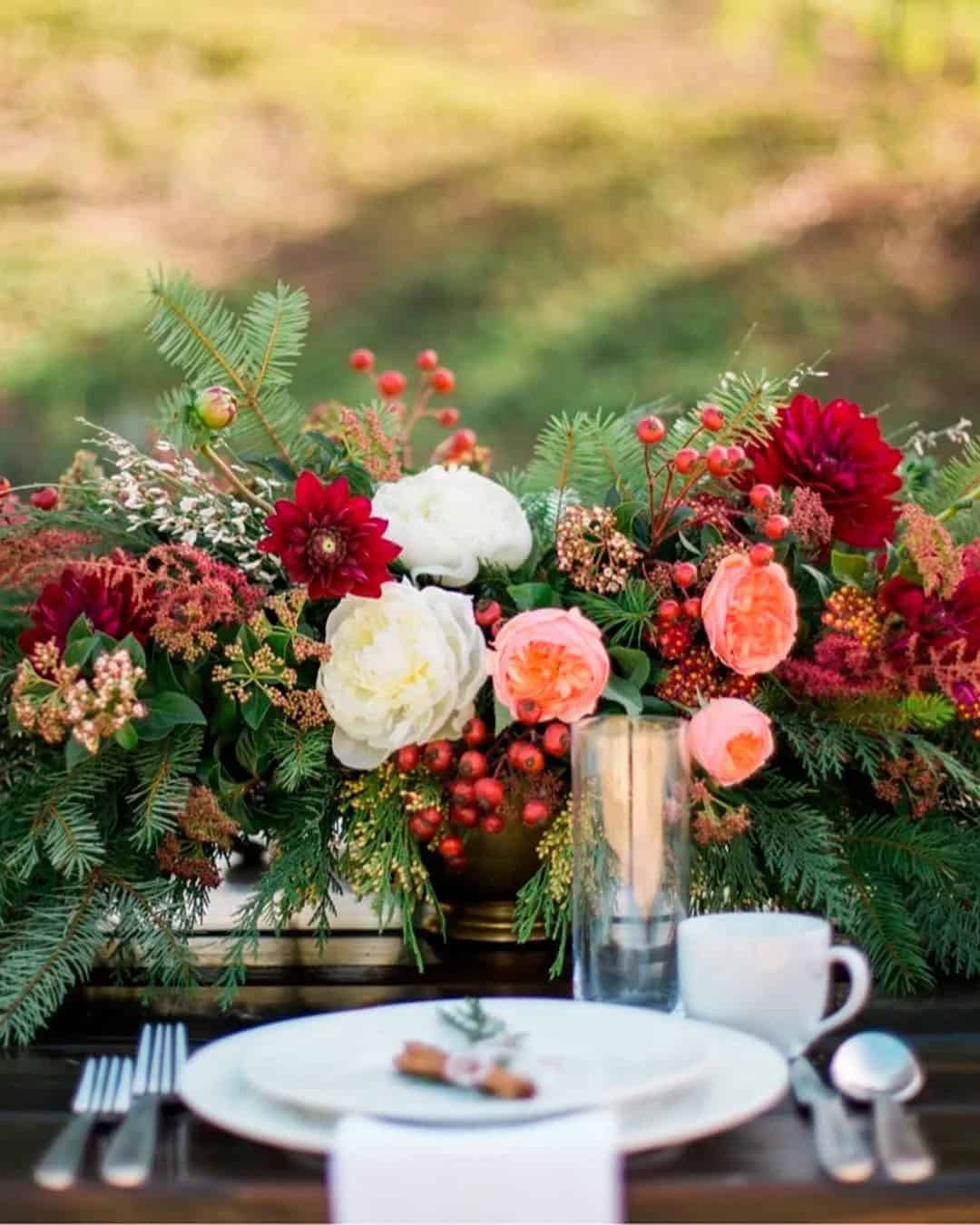 Winter Place Setting Decor