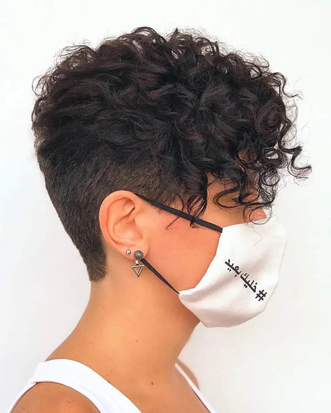 Curly Wedding Style For Pixie Cut