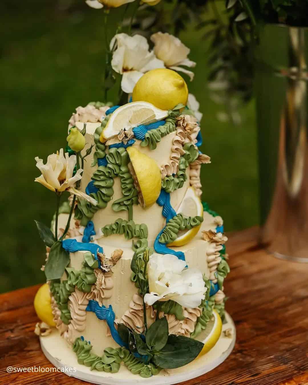 2 Tier Summer Wedding Cake