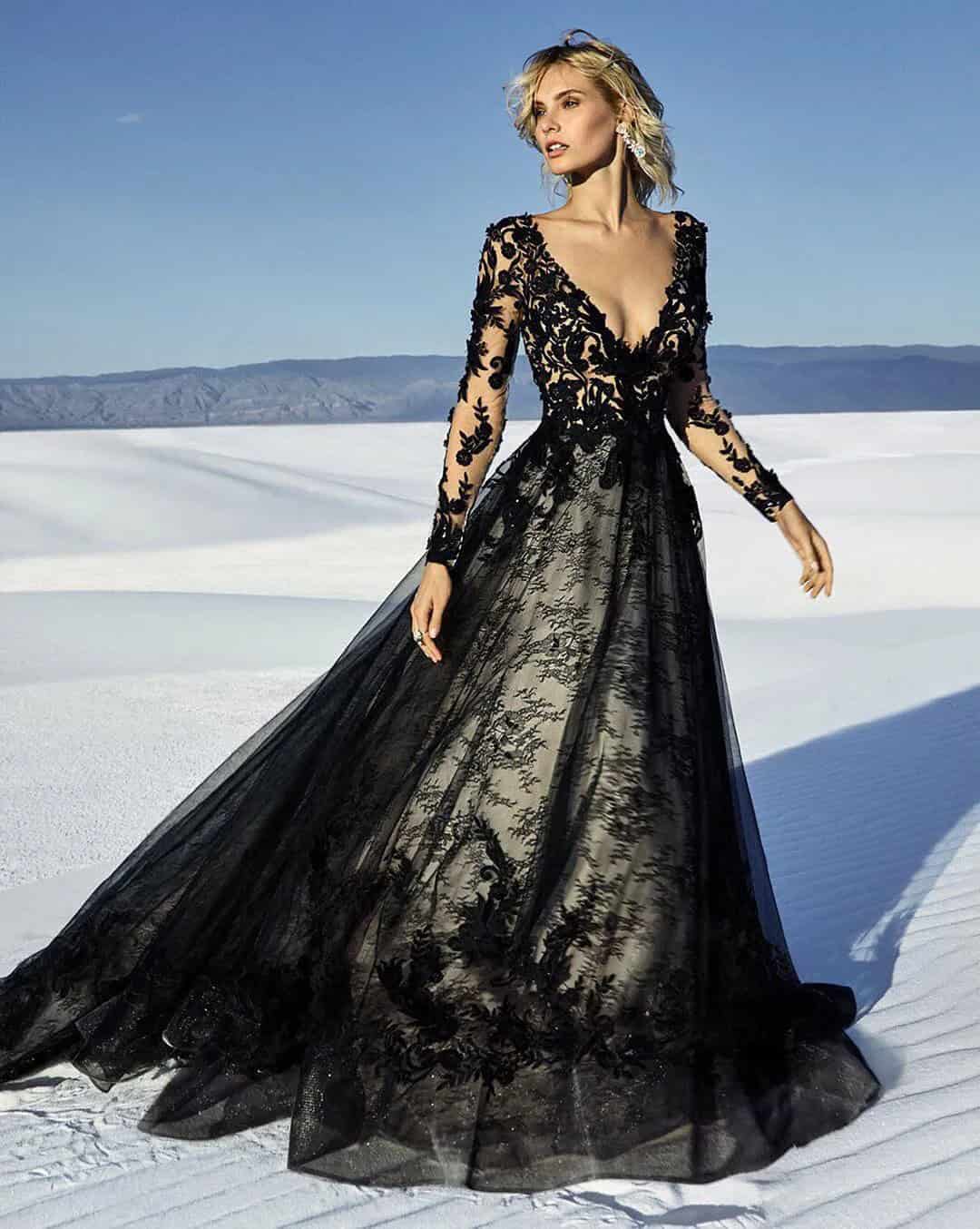 Black Lace Wedding Dresses