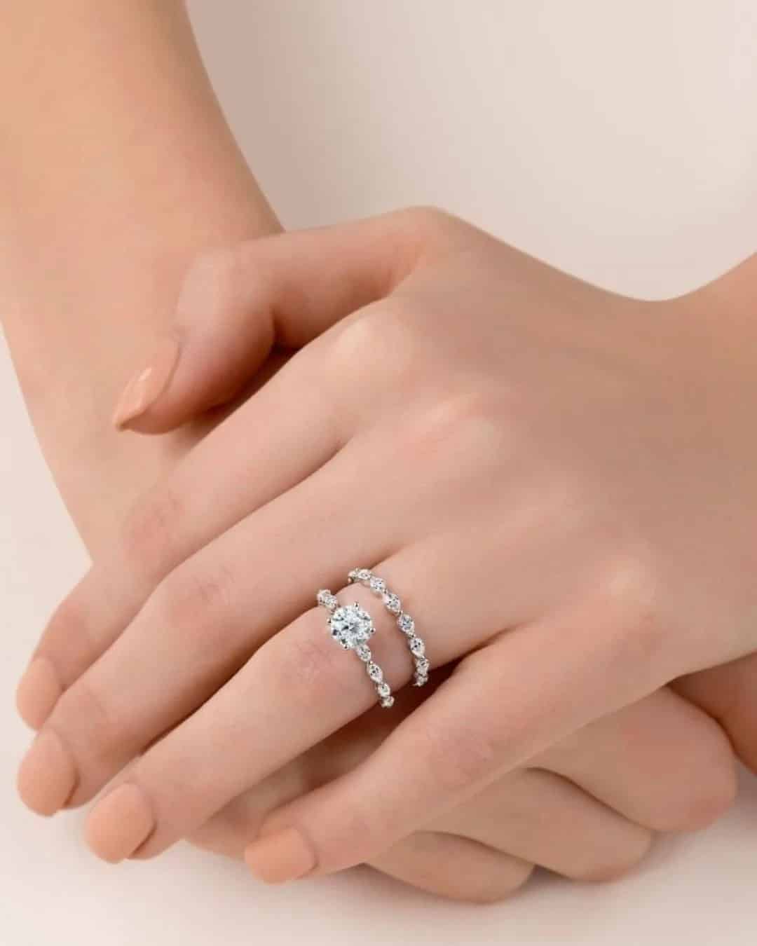 Pave Band Wedding Rings