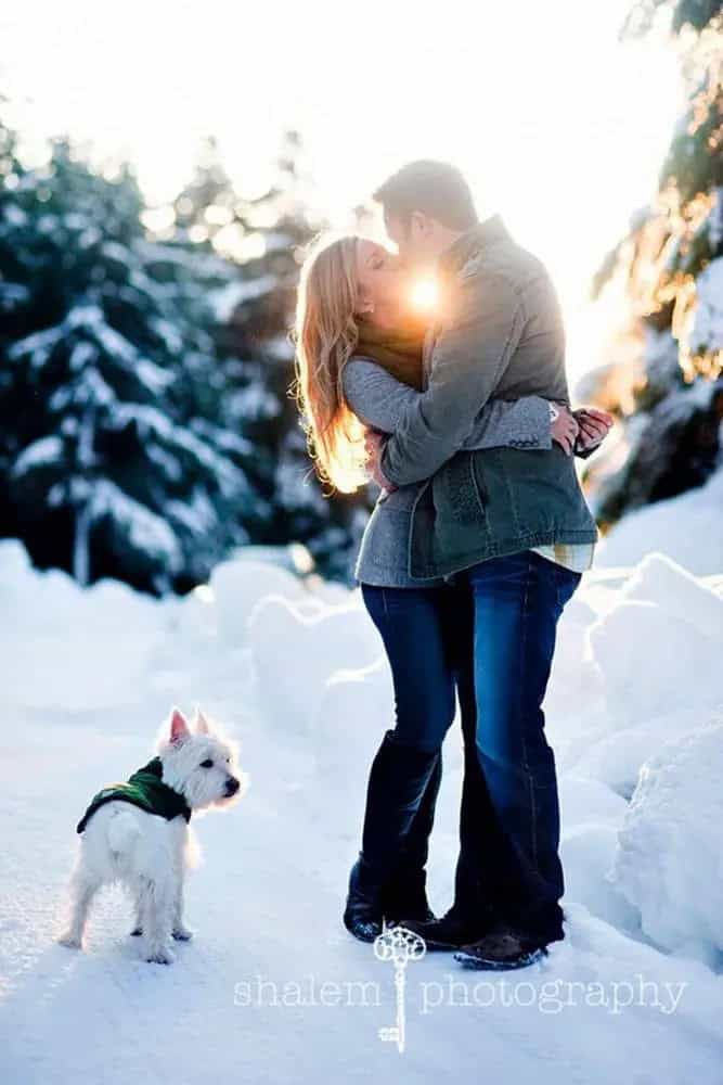 Winter Engagement Shoot With Your Dog