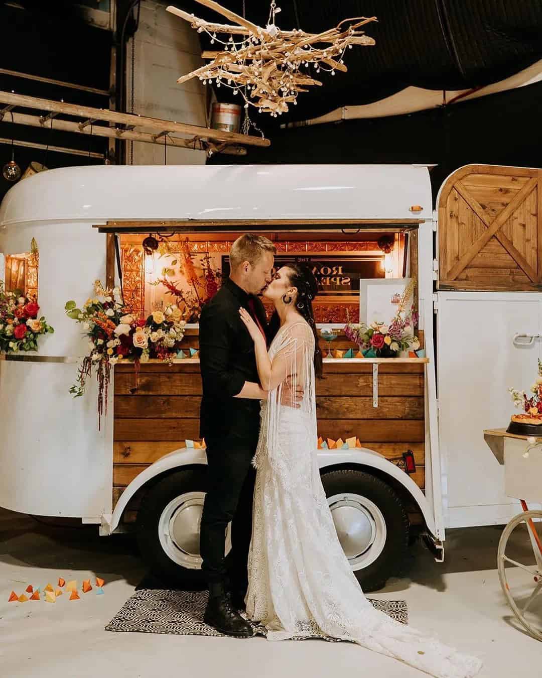 Vintage and Modern Wedding Dessert Bar