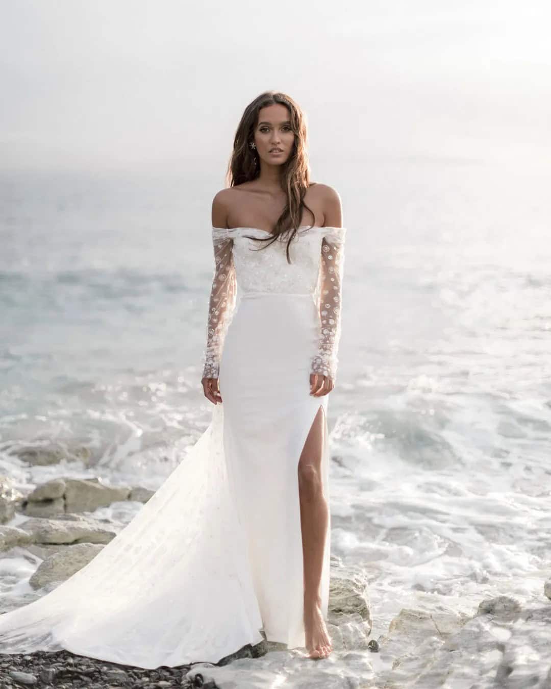 Casual Strapless Bridal Dresses