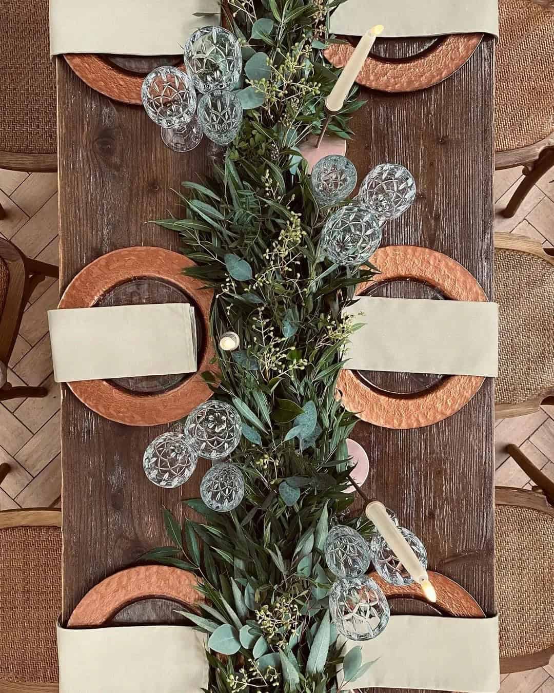 Table Decor Wedding Greenery Runner