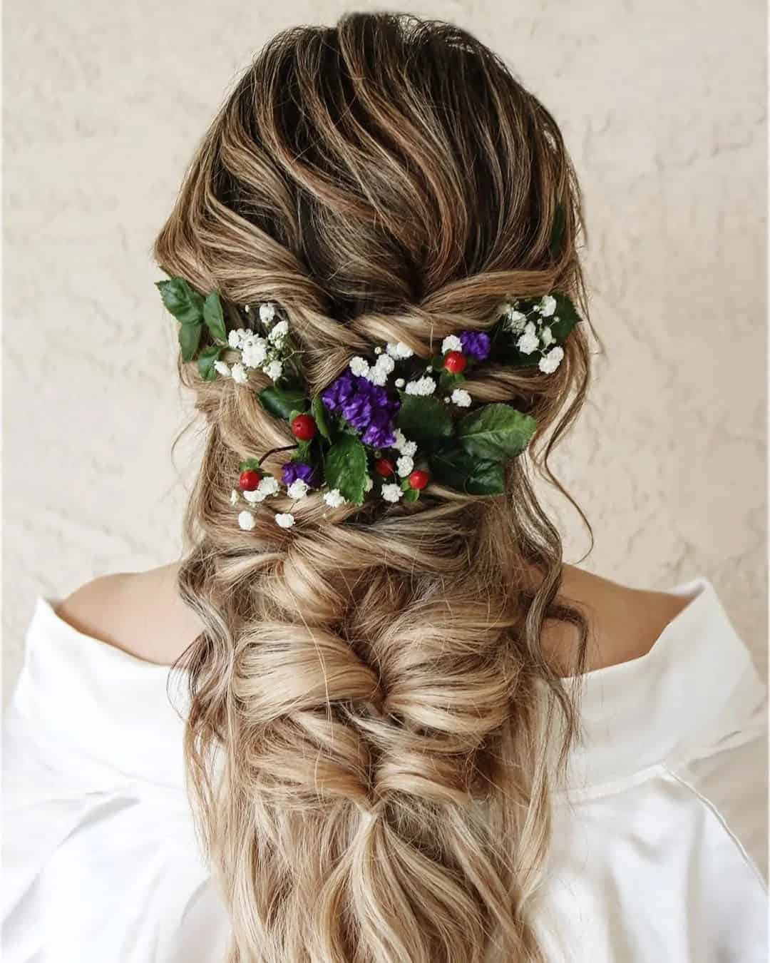 Wedding Hairstyles With Flowers For Long Hair