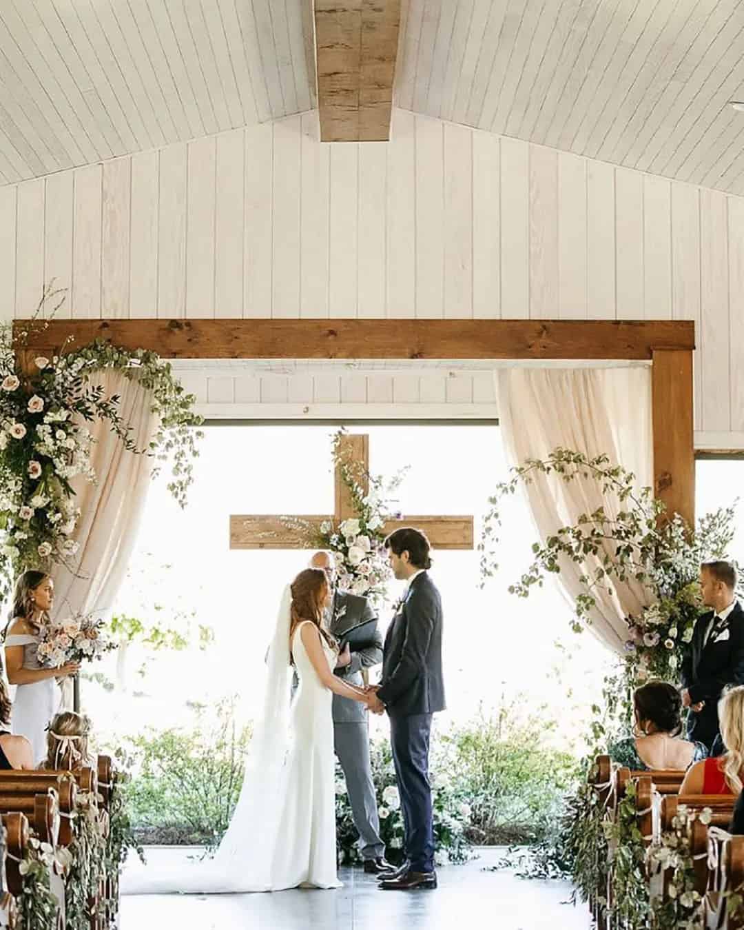 Cross Wedding Altar Ideas