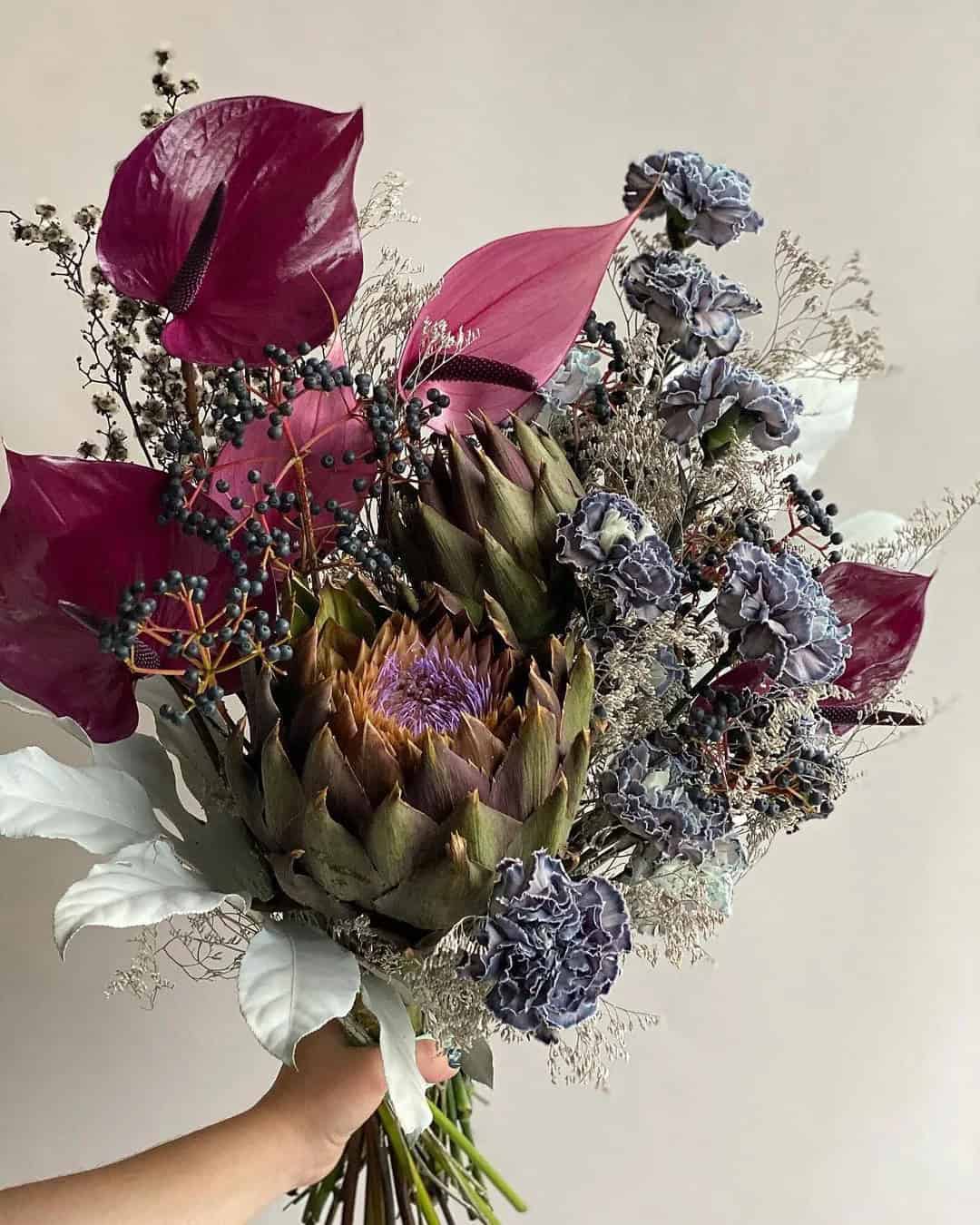 Fall Wedding Bouquet Ideas With Protea