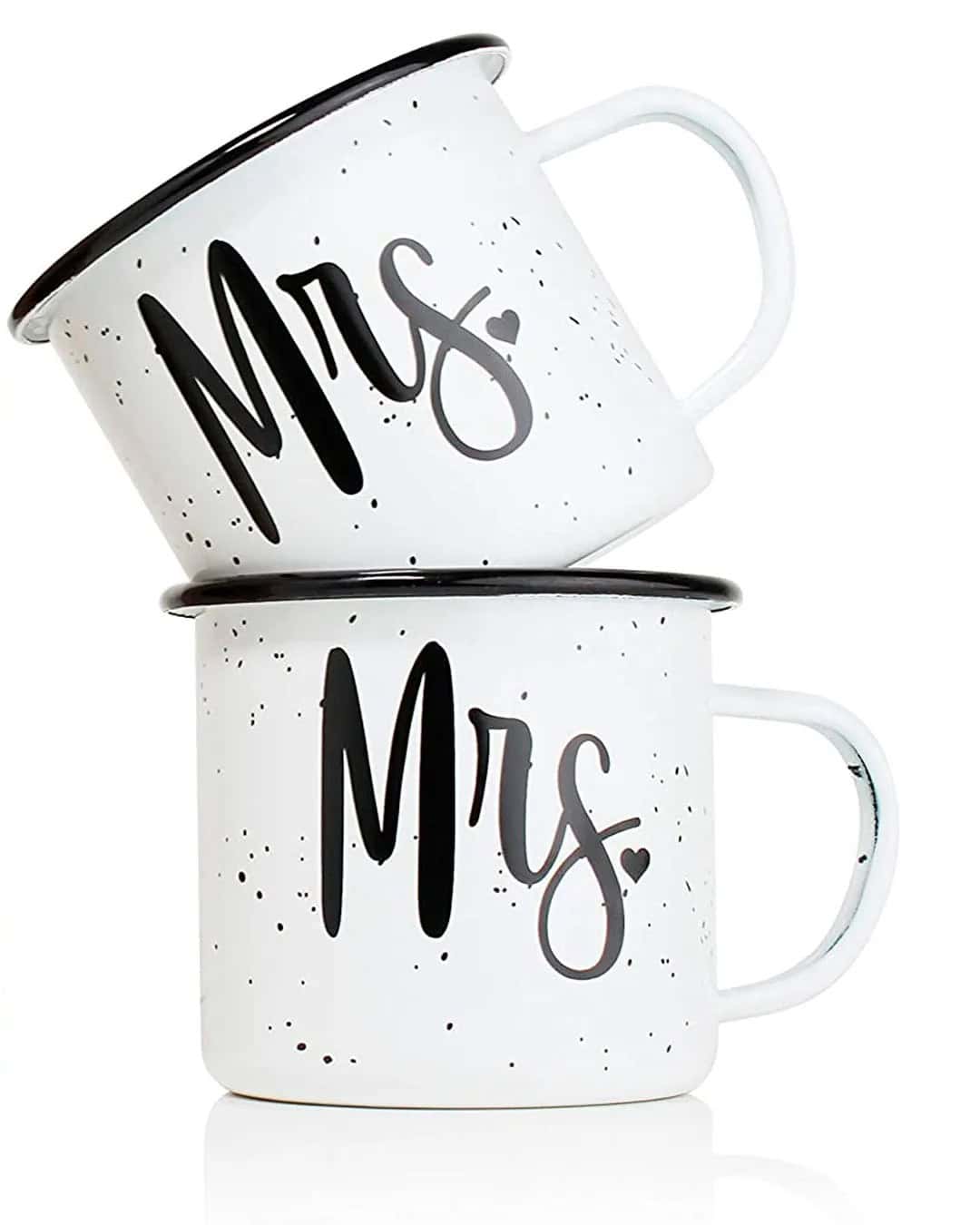 Mrs. & Mrs. ceramic mug set