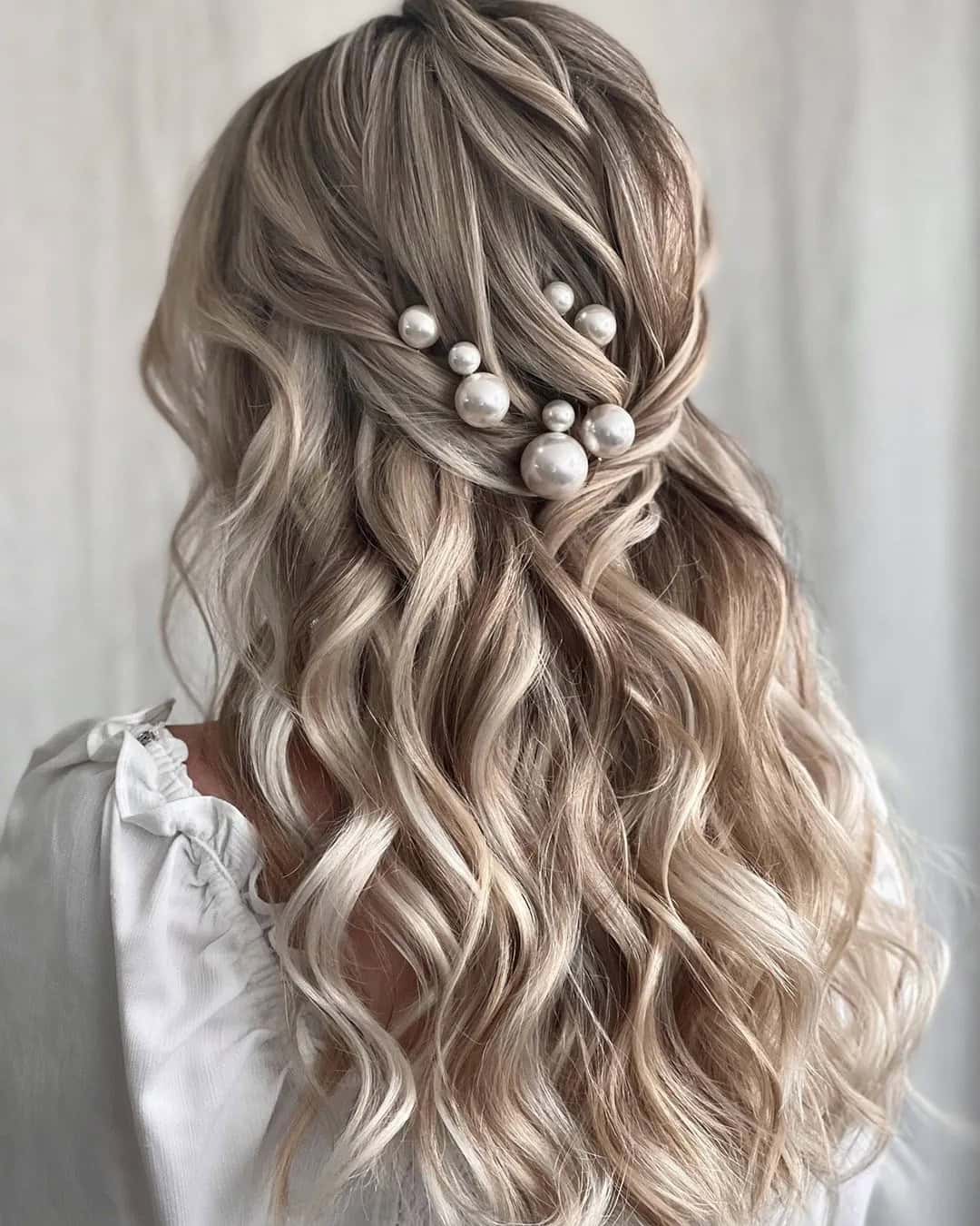 Half Up Wedding Hairstyles For Thin Hair