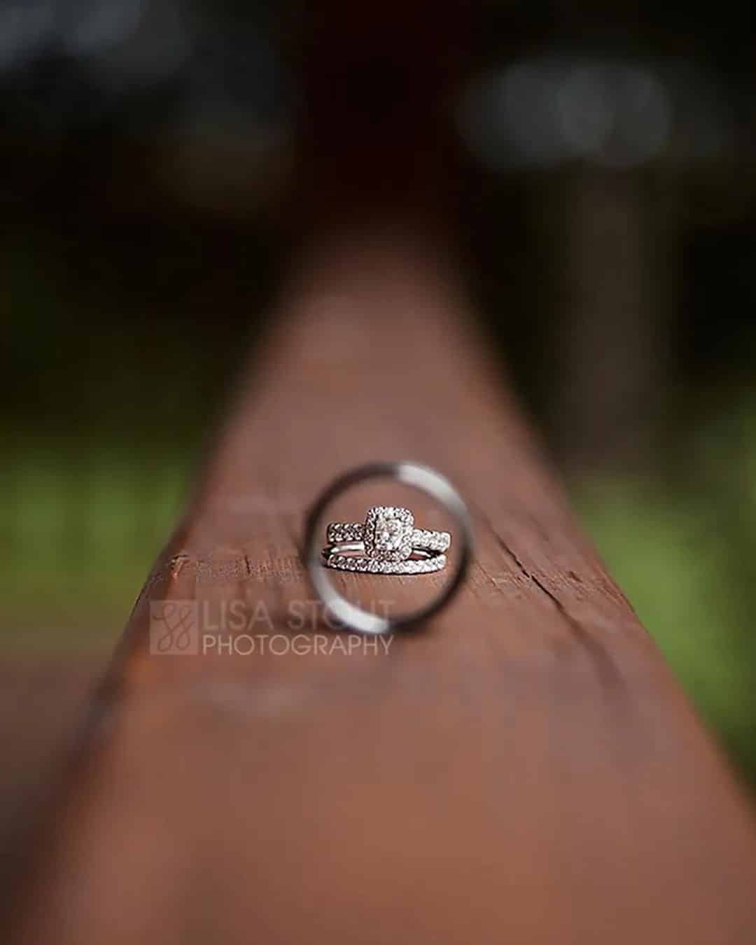 Creative Shots Of Wedding Rings Before The Ceremony