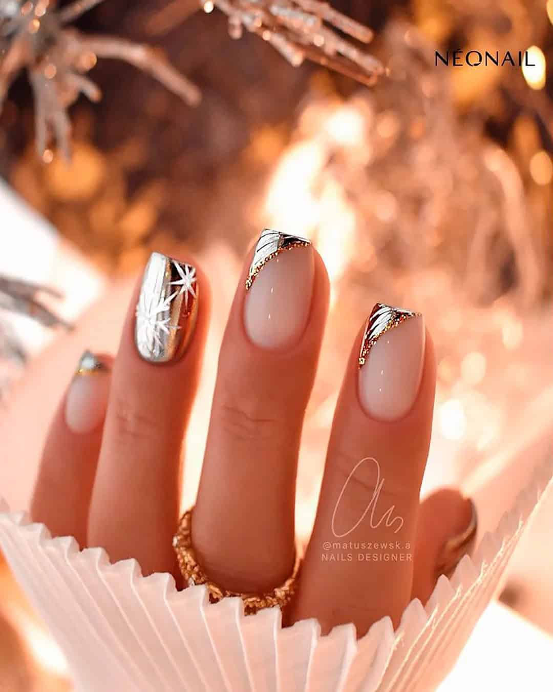 Snowflake Ideas for Winter Wedding Manicure