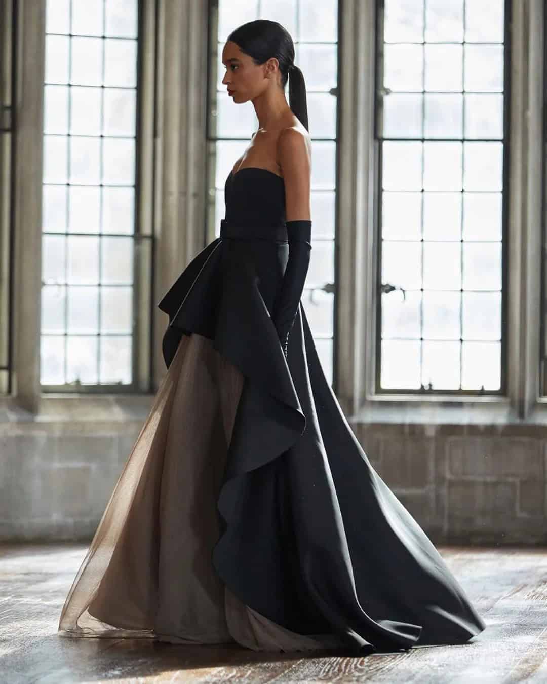 Simple Black Wedding Dresses