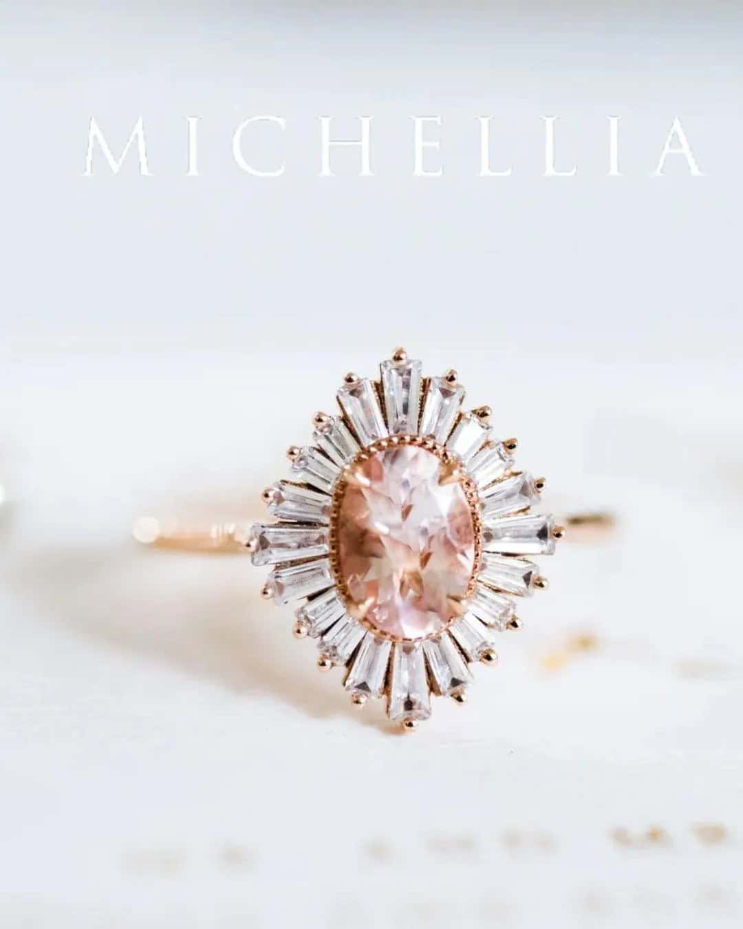 Oval-Cut Morganite Rings