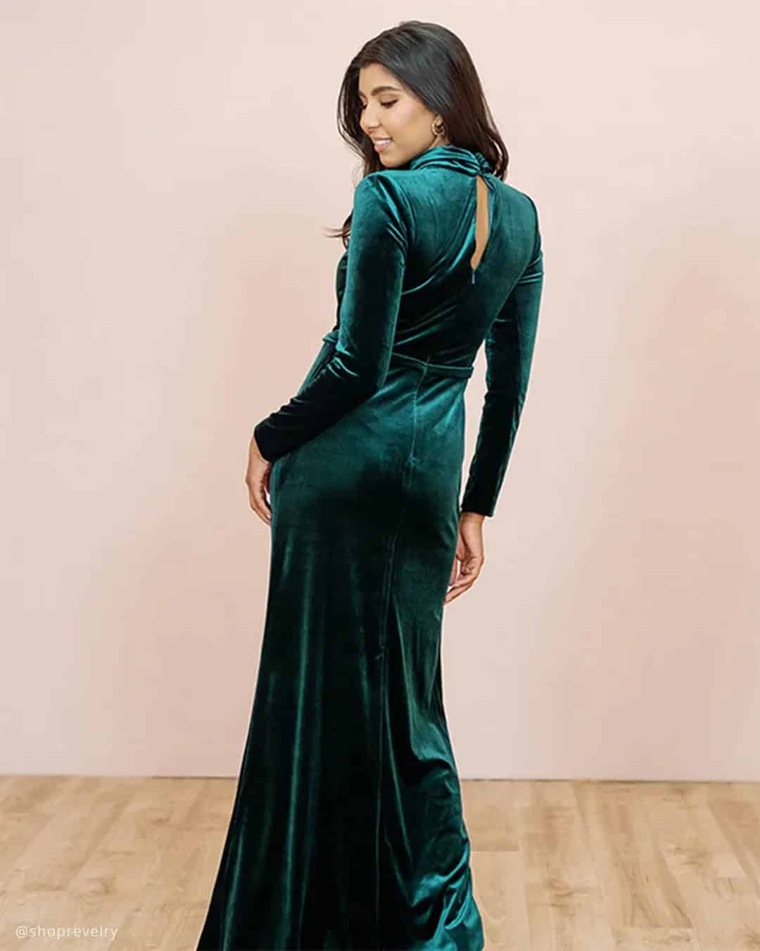 Emerald Green Bridesmaid Dresses With Sleeves