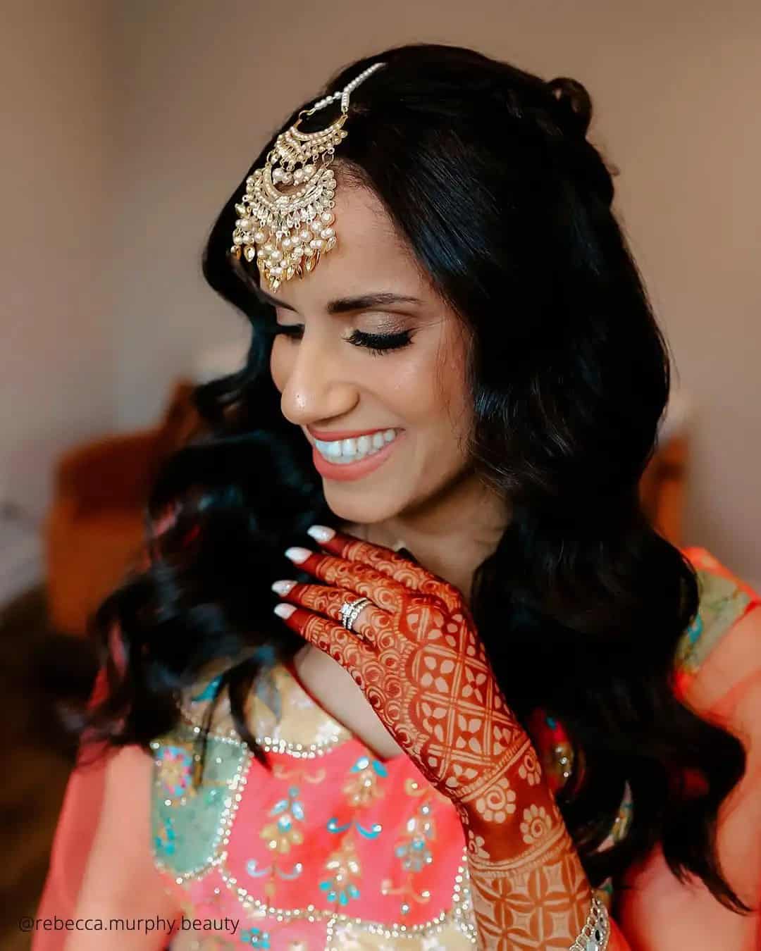 Modern Indian Wedding Hairstyles For Long Hair