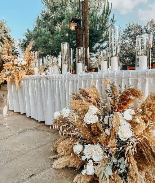 Candles and giant centerpieces