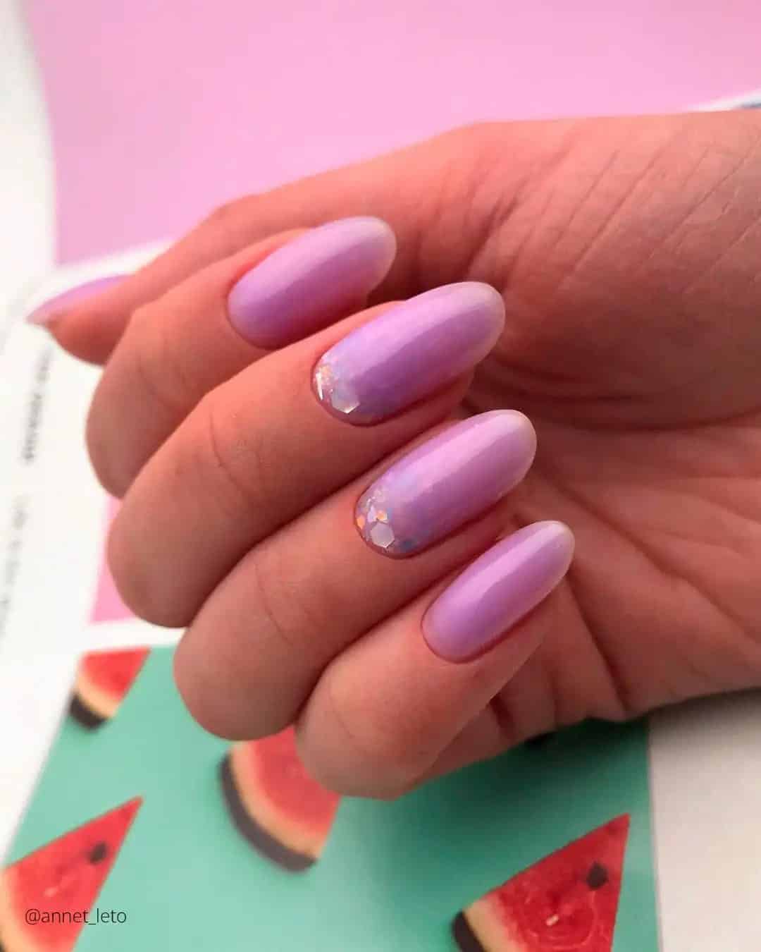 Light Purple Wedding Nails