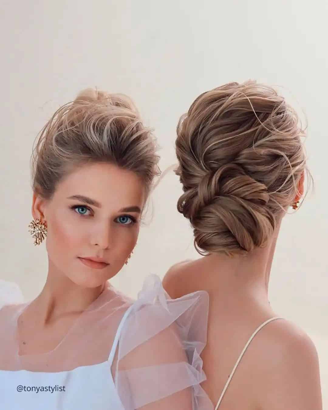 Elegant Swept-Back Updos