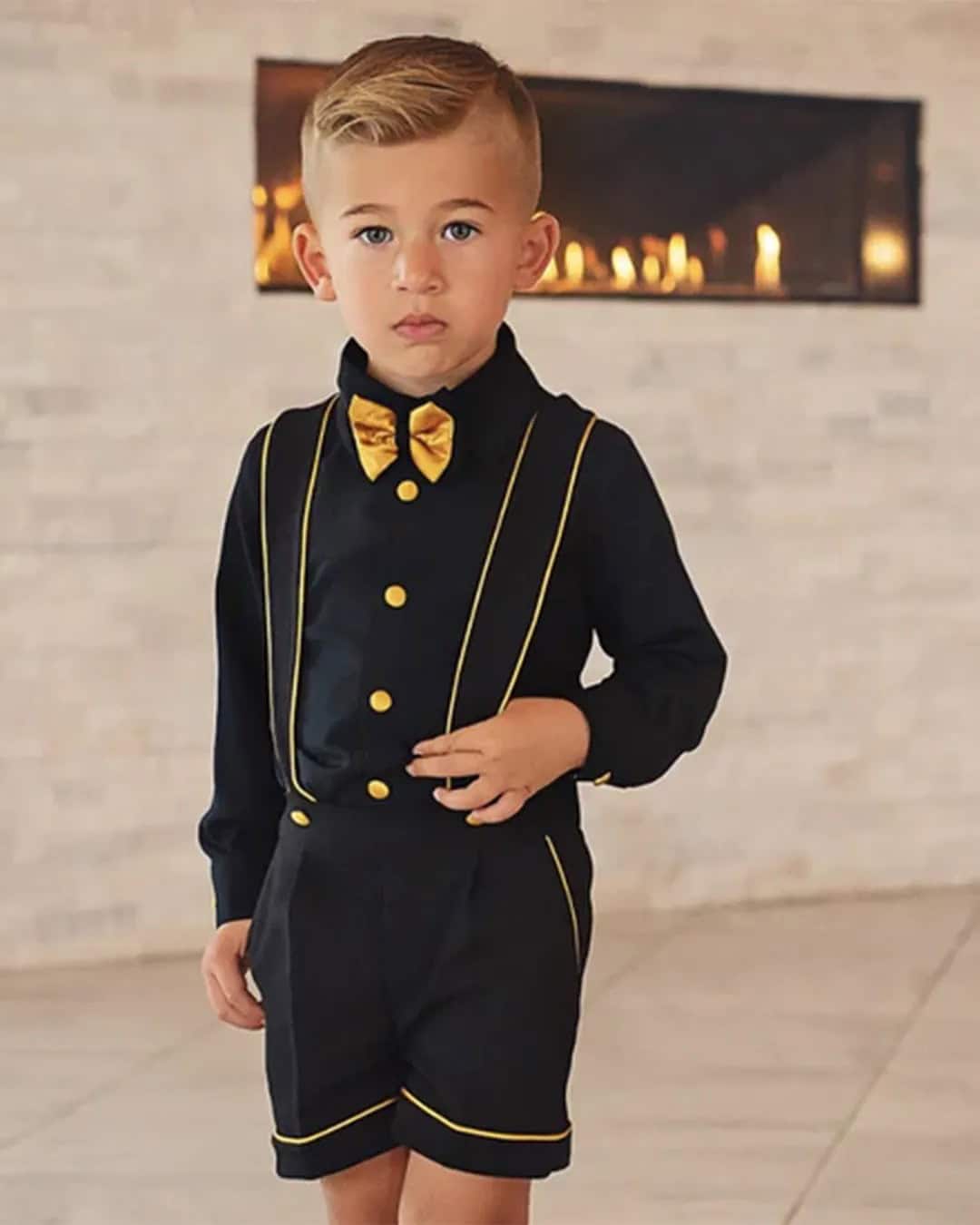 Black Ring Bearer Bridal Outfit