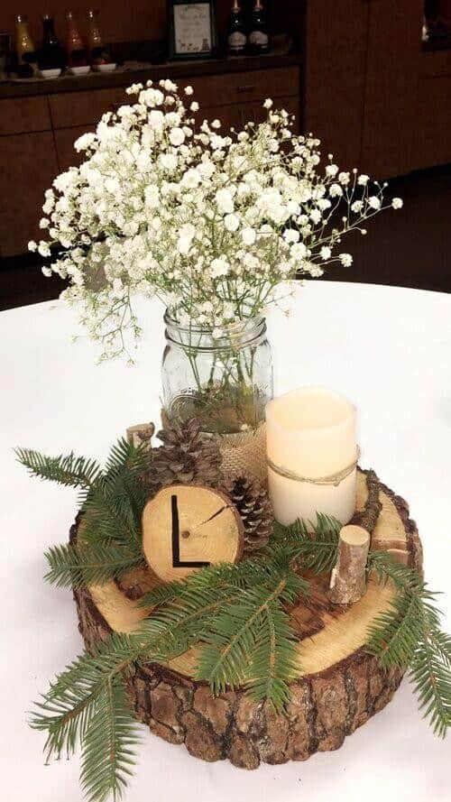 Rustic centerpiece idea