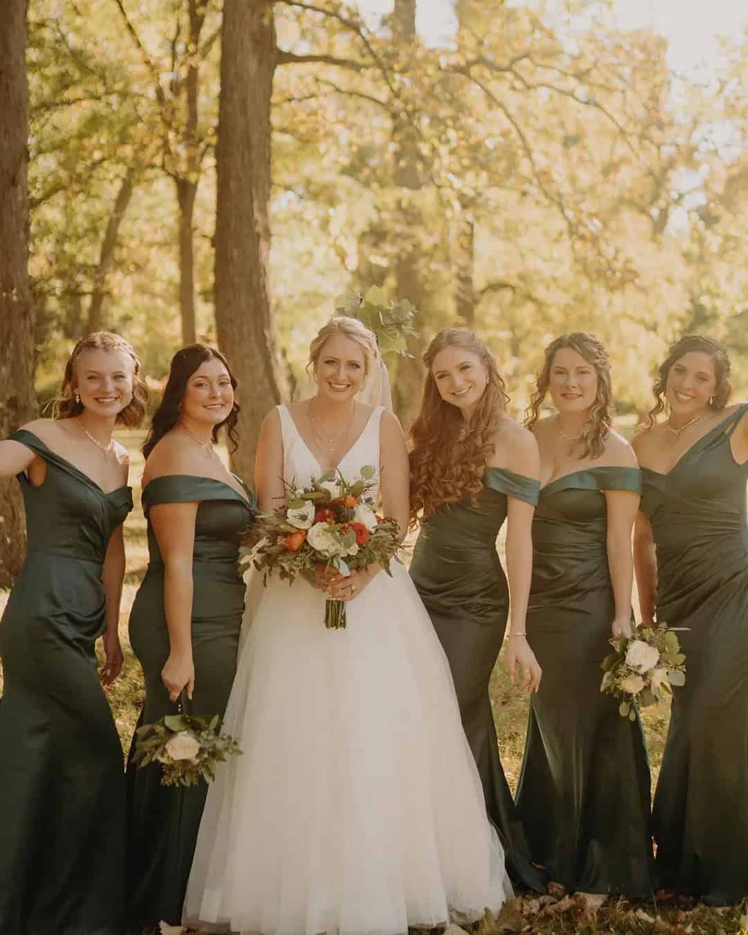 Satin Bridesmaid Gowns