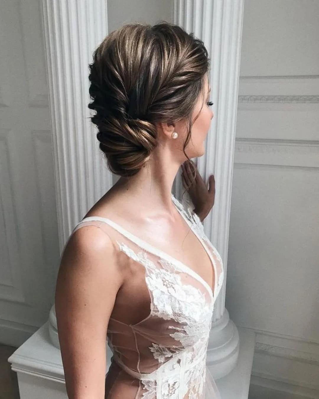 Loose Side Bun Wedding Hairstyles